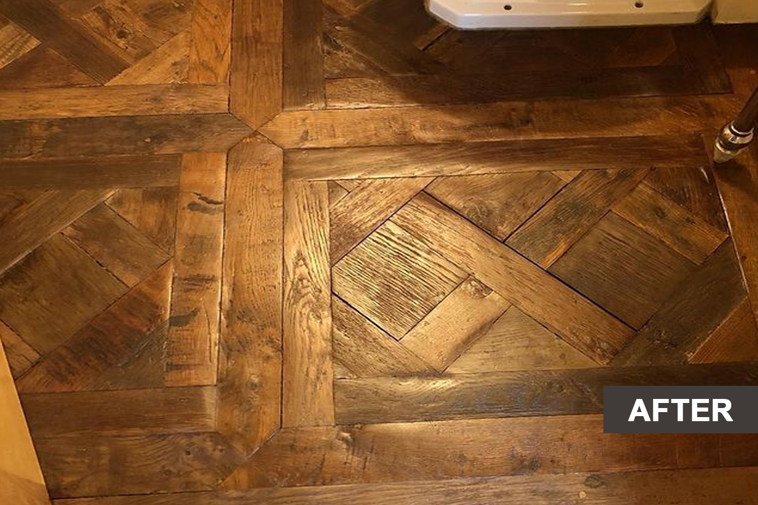 Wooden floor after restoration