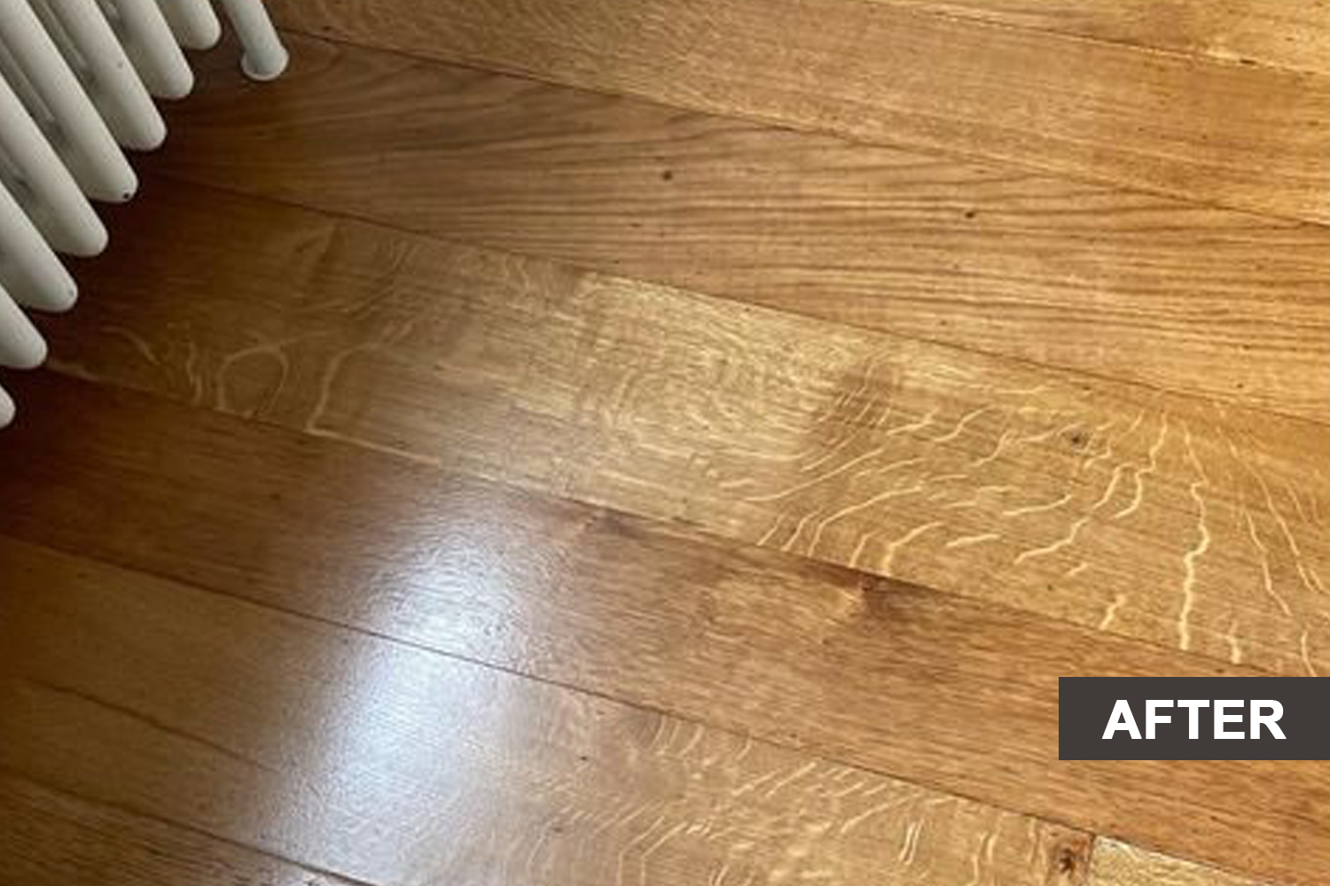 A clean wooden floor after repair